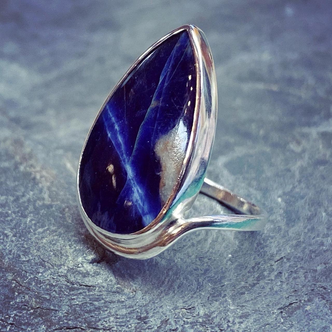 Sodalite Silver Ring