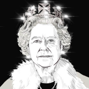 Digital Portrait of the Queen by Caroline de Rothschild